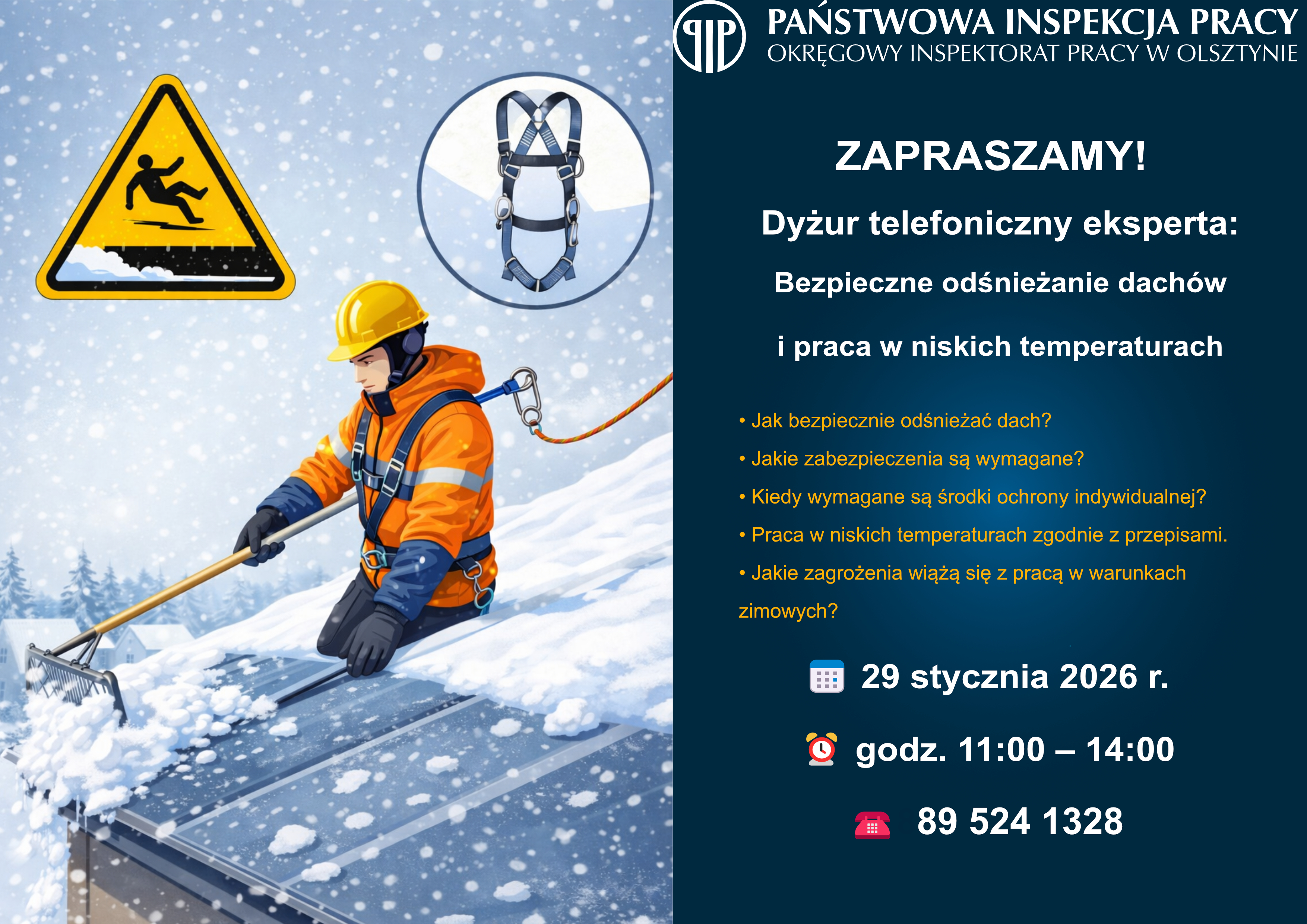 Plakat promujący dyżur