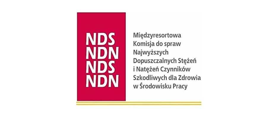 Grafika Miu0119dzyresortowej Komisji do spraw Najwyu017cszych Dopuszczalnych Stu0119u017ceu0144 i Natu0119u017ceu0144 Czynniku00f3w Szkodliwych dla Zdrowia w u015arodowisku Pracy