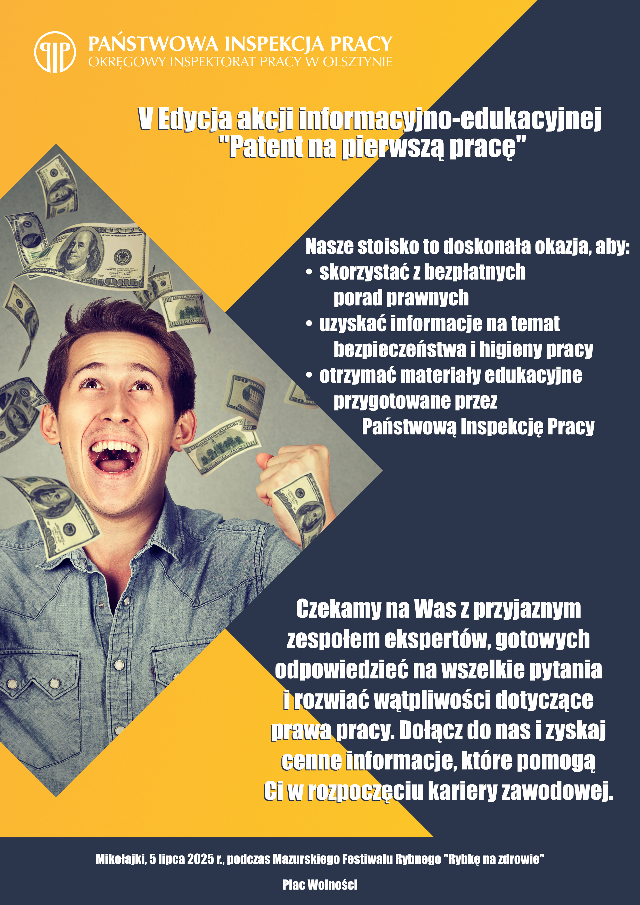 Plakat promujący wydarzenie w Mikołajkach