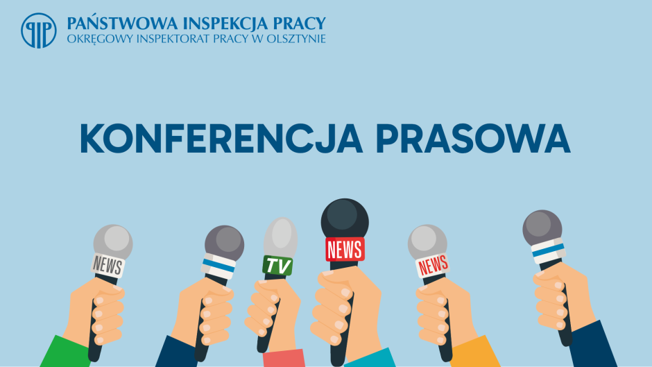Konferencja prasowa w Okręgowym Inspektoracie Pracy w Olsztynie