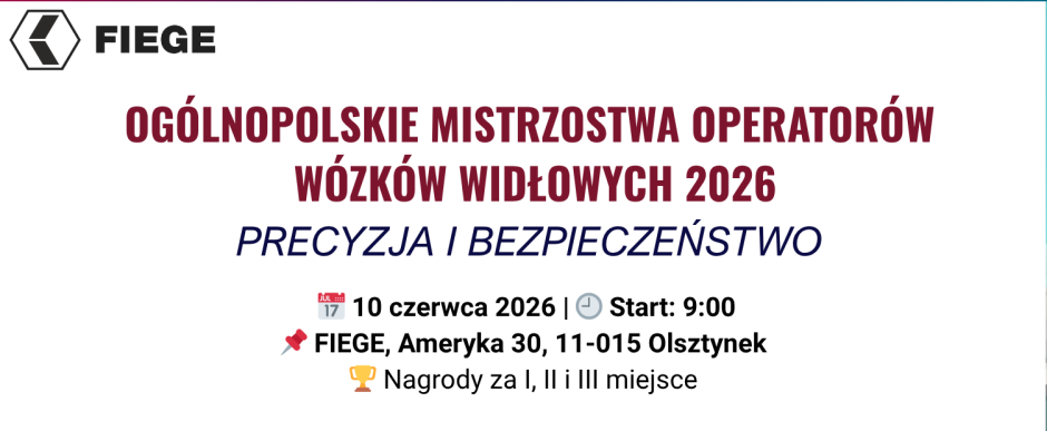 Ogólnopolskie Mistrzostwa Operatorów Wózków Widłowych 2026