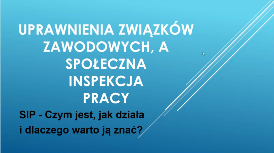 Szkolenie dla społecznych inspektorów pracy w sektorze ochrony zdrowia
