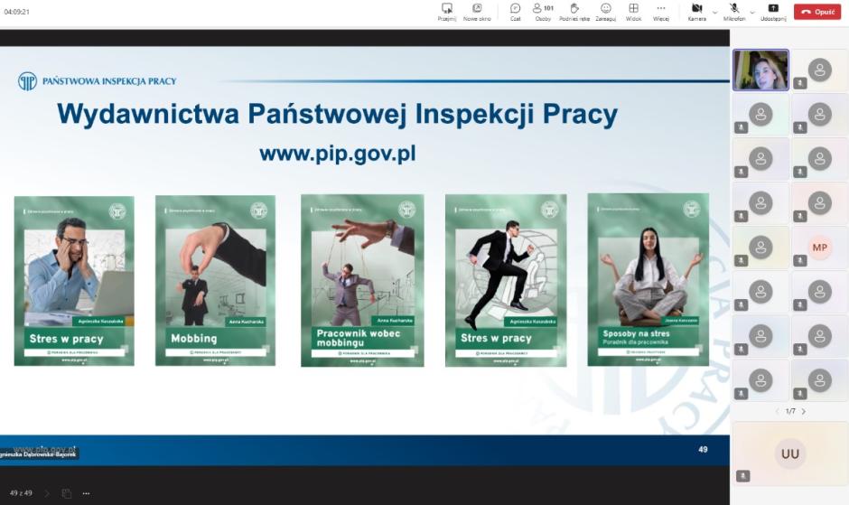 Webinarium „Prewencja zagrożeń psychospołecznych w środowisku pracy”